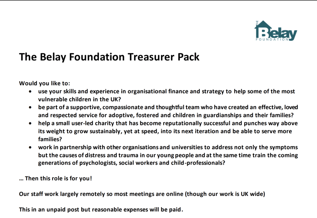 Image of the first sections of the Belay Treasurer Pack