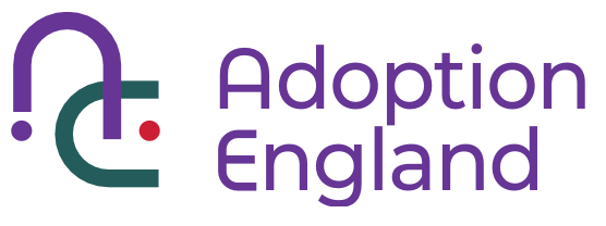 Adoption England logo in white